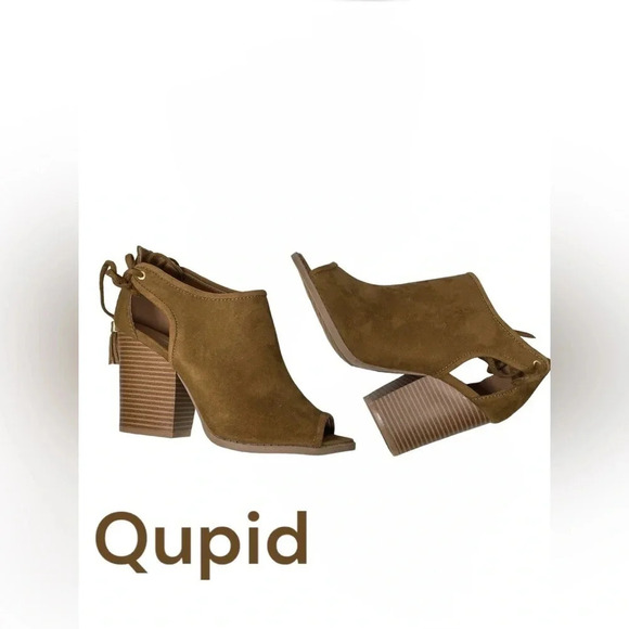 Qupid suede open toe shoes with strings that tie‎ - Picture 7 of 7